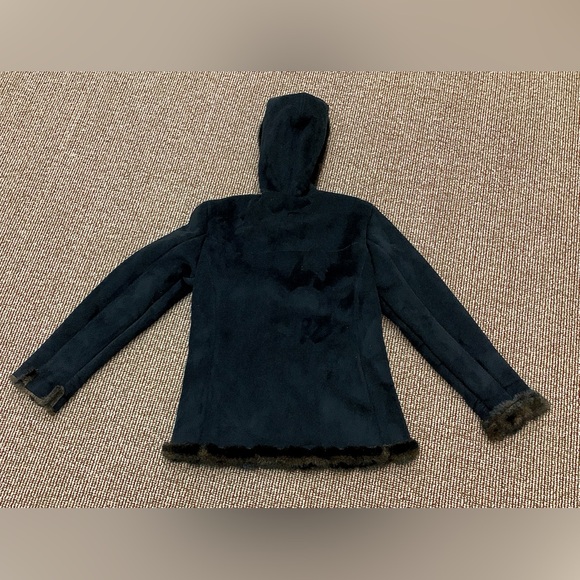 Women’s Small Jones New York Faux Suede Faux Fur Hooded Jacket - Picture 6 of 16